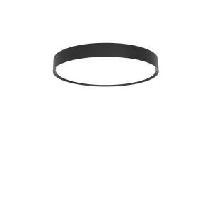 Louis Poulsen Slim Round Semi Recessed Luminaire ø 440 Mm, Black