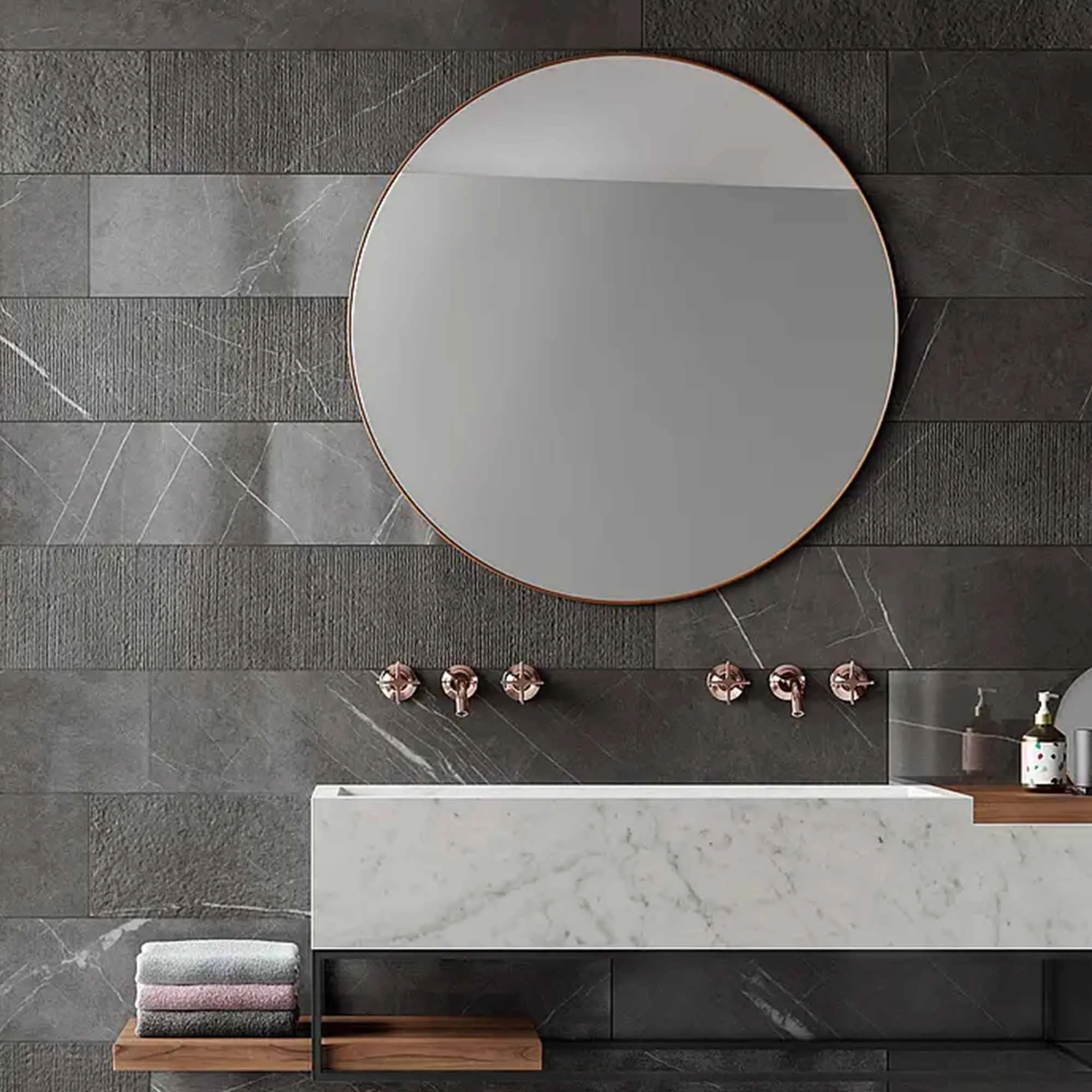 Lux Experience Pietra Grey Listello Mix Porcelain Tile Set 20x120cm