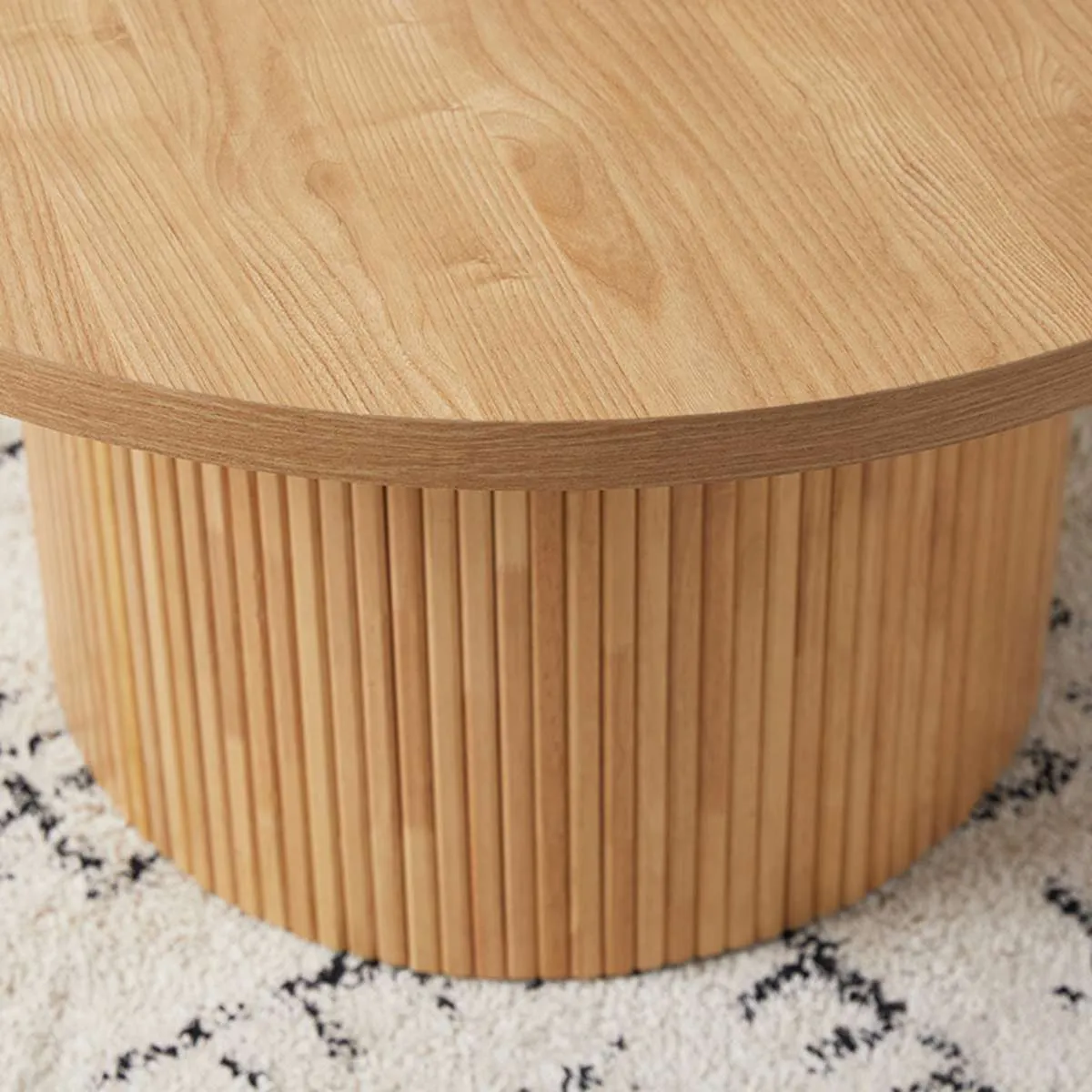 Maeve Round Coffee Table - Natural Mocka