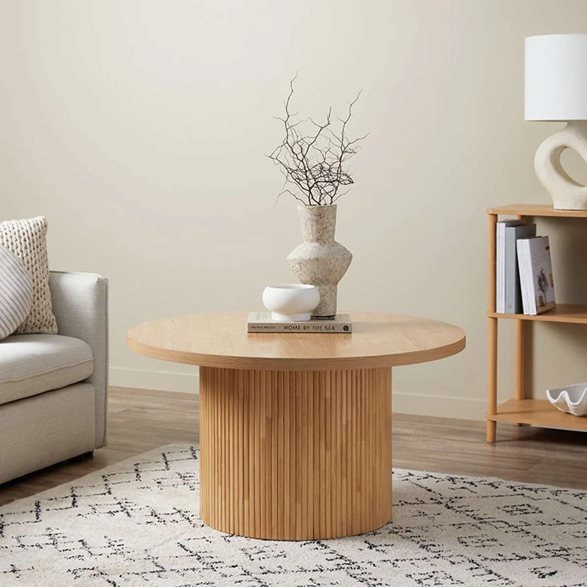 Maeve Round Coffee Table - Natural Mocka