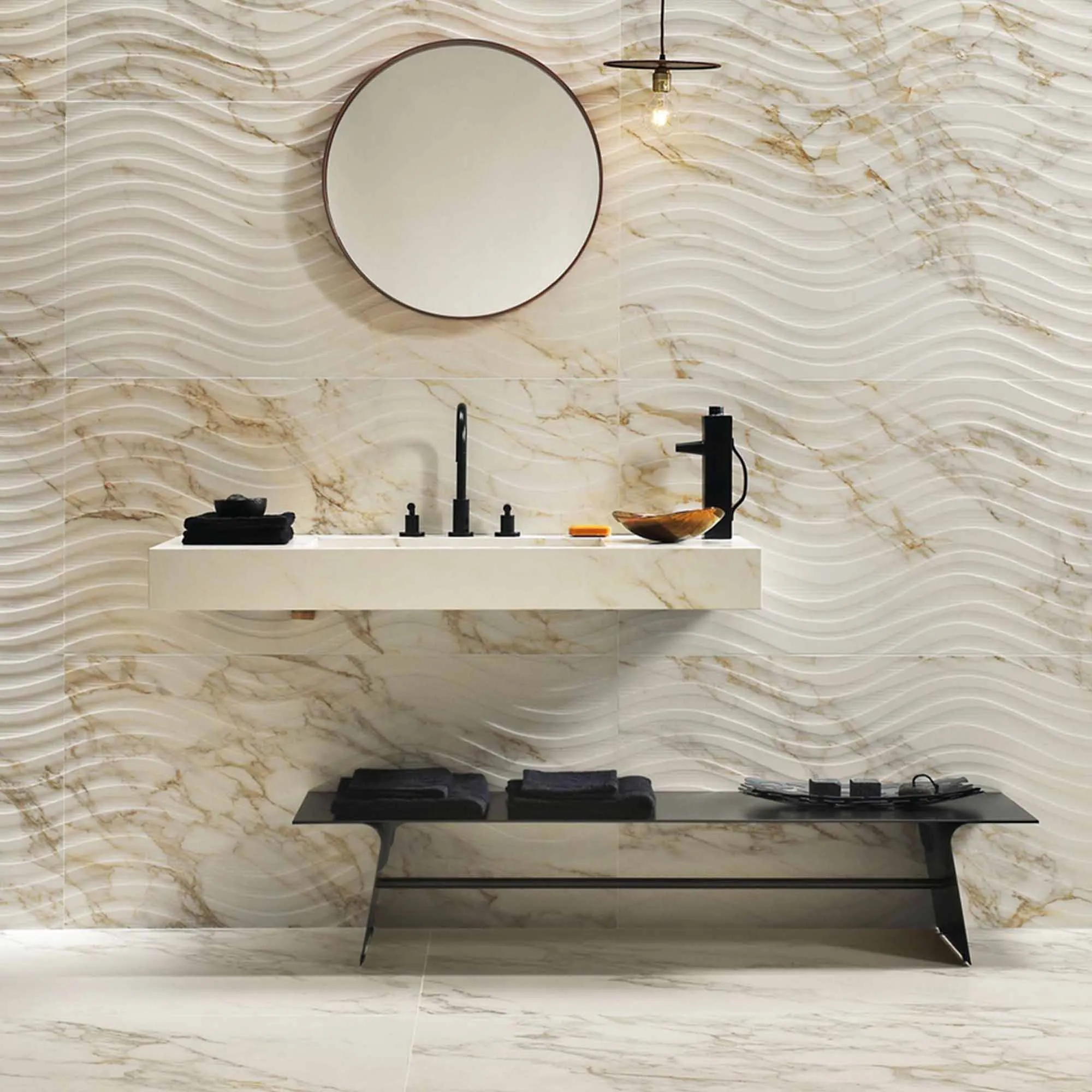 Marble Experience Calacatta Gold 4D Decor Porcelain Tile 60x120cm Matt