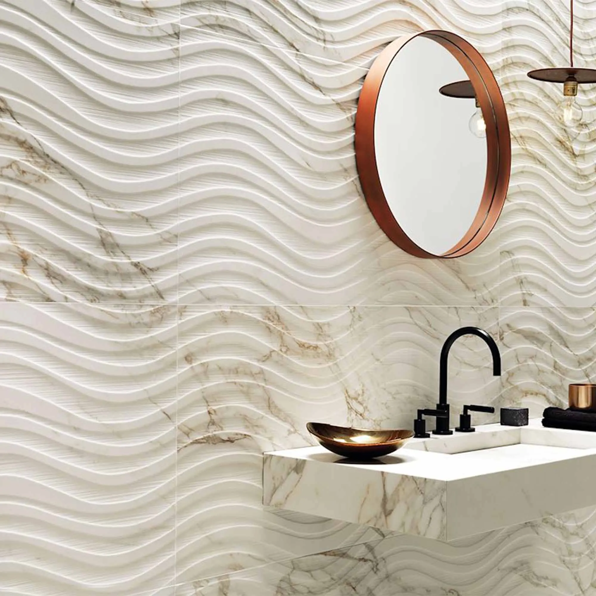 Marble Experience Calacatta Gold 4D Decor Porcelain Tile 60x120cm Matt