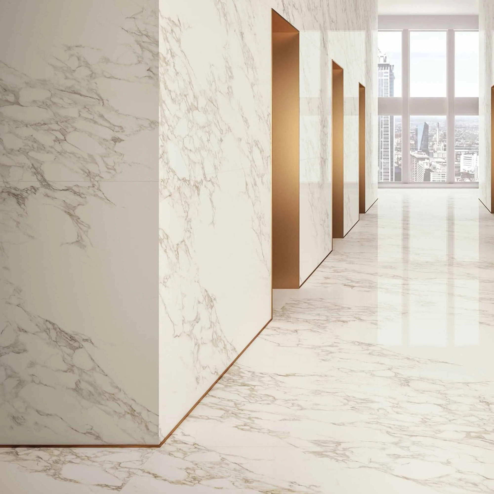 Marble Experience Calacatta Gold Marble Effect Porcelain Tile 60x120cm Matt