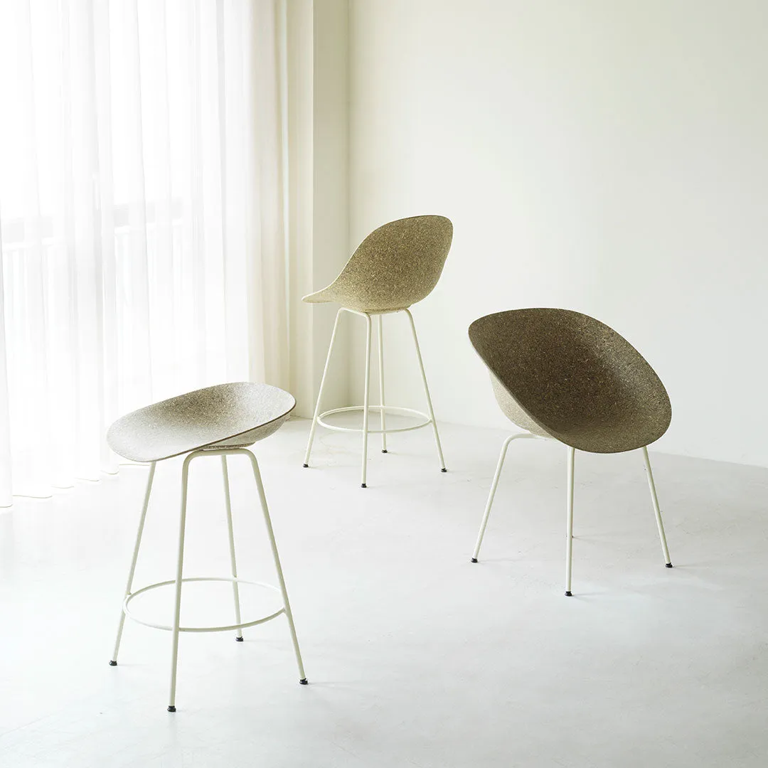Mat Bar Stool - Front Upholstered