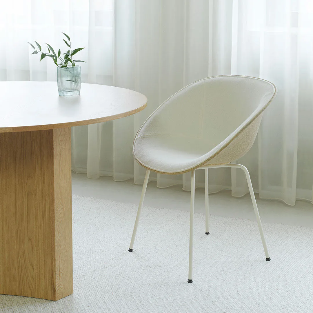 Mat Dining Chair w/ Arms - Front Upholstered