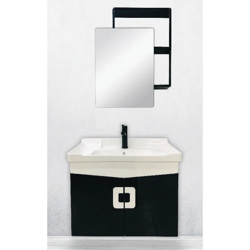 Maxfato Bath Cabinet Black C: 700 x 450 x 525 M: 600 x 740 x 120mm