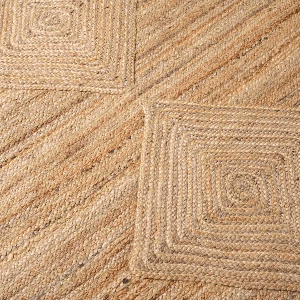 Mia Diamond Jute Rug - Large - Natural Mocka
