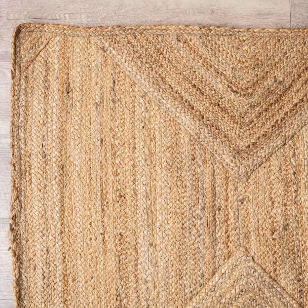 Mia Diamond Jute Rug - Large - Natural Mocka