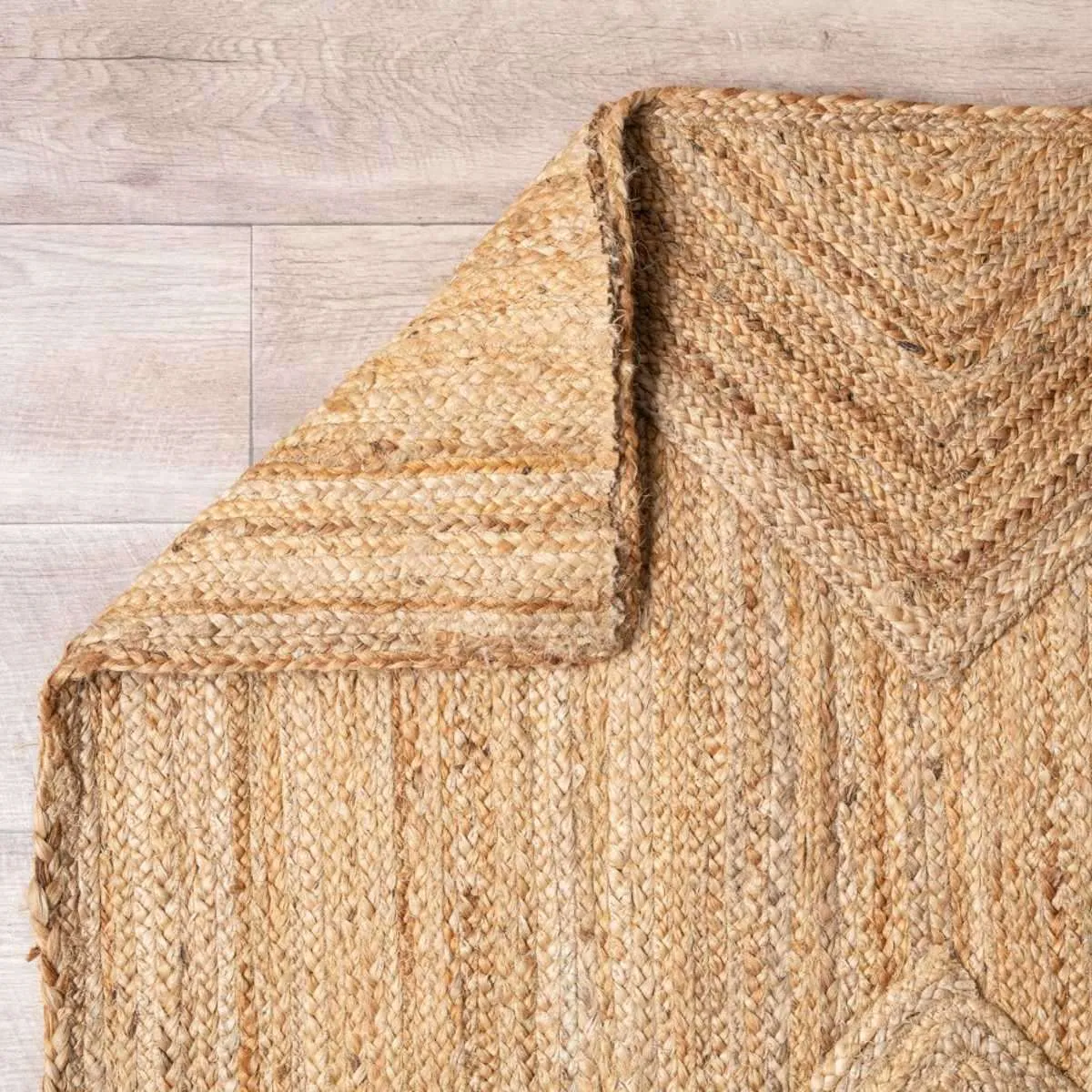 Mia Diamond Jute Rug - Large - Natural Mocka