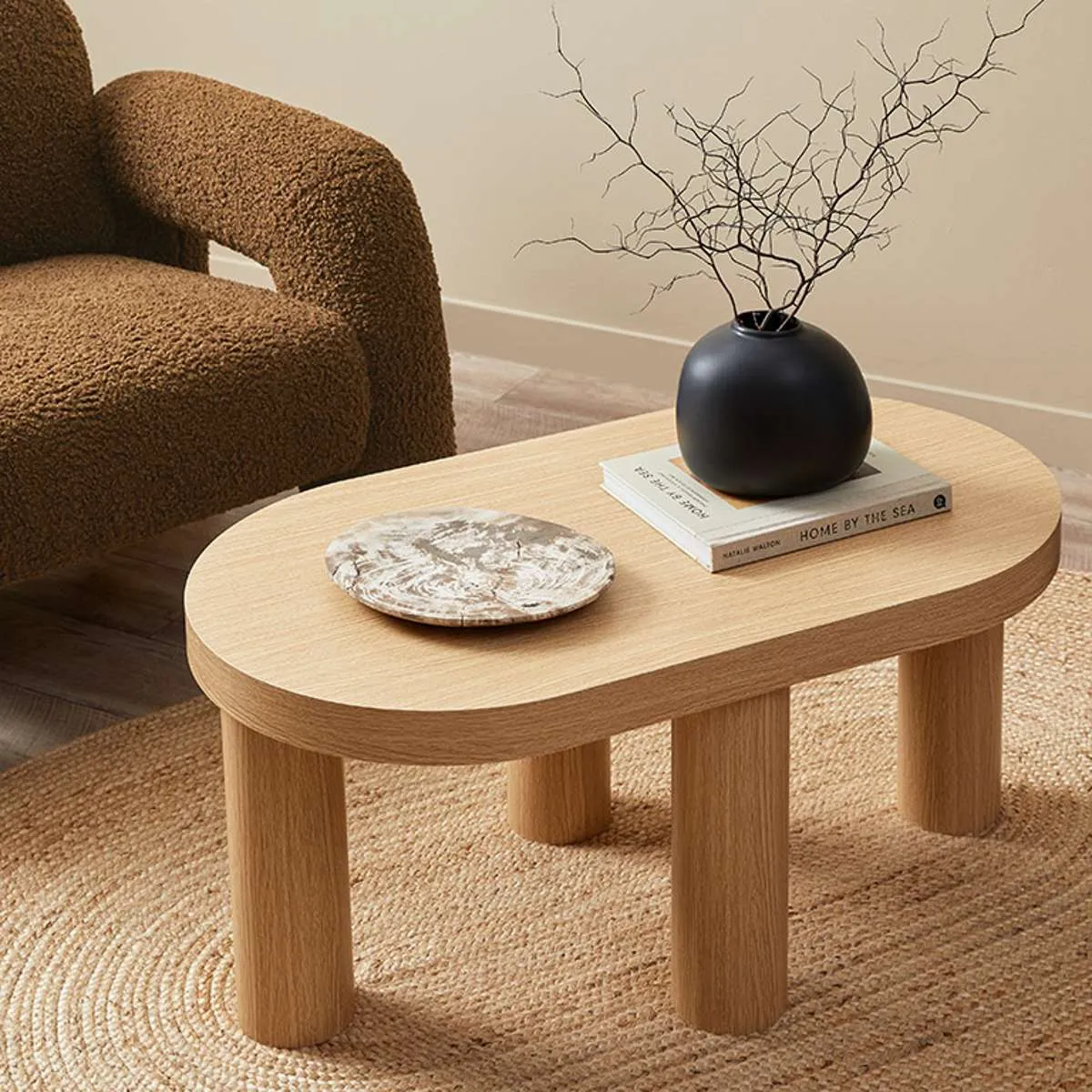 Millie Oval Coffee Table Mocka
