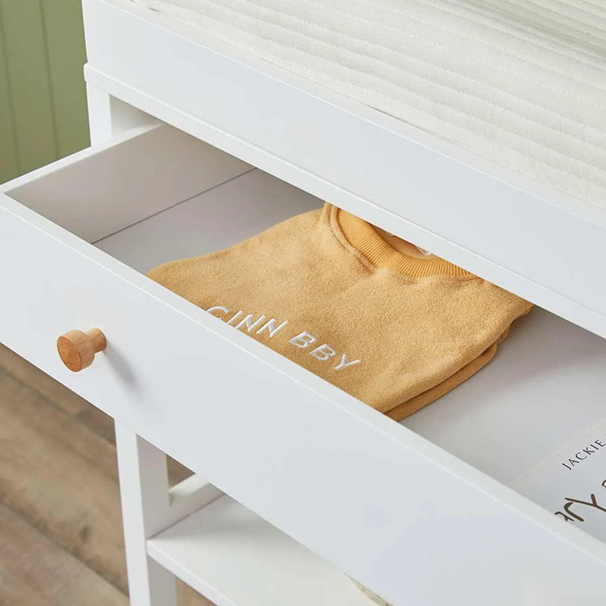 Mocka Change Table With Removable Top - White Mocka