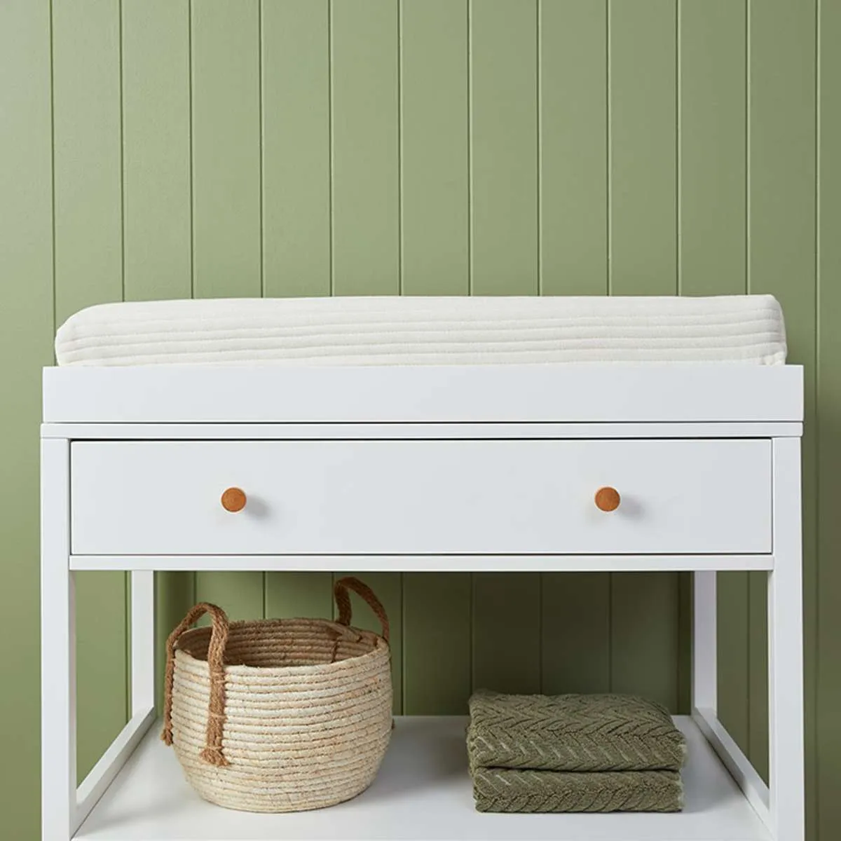 Mocka Change Table With Removable Top - White Mocka