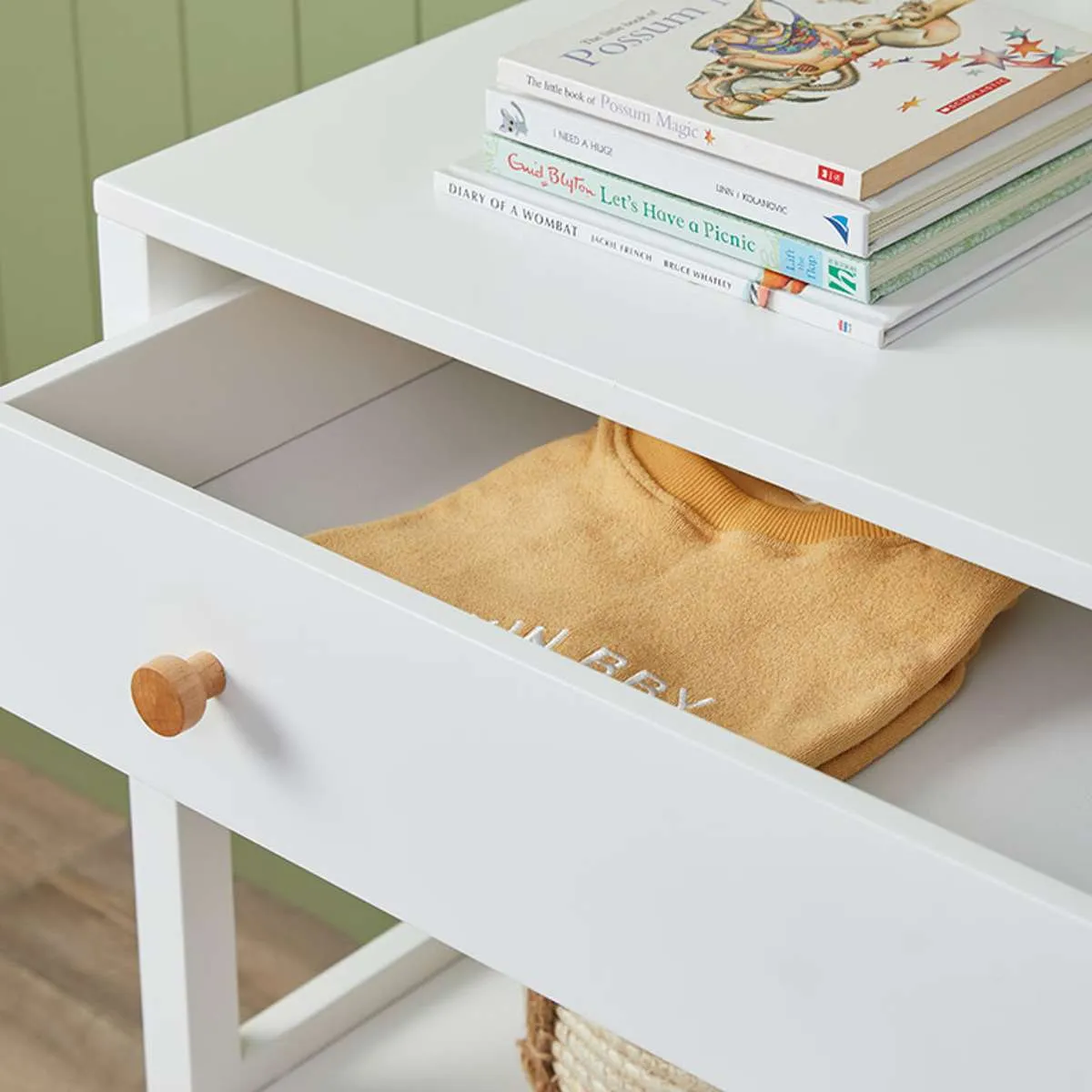 Mocka Change Table With Removable Top - White Mocka
