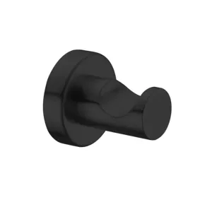 Neptune II Single Robe Hook Matt Black 50mm