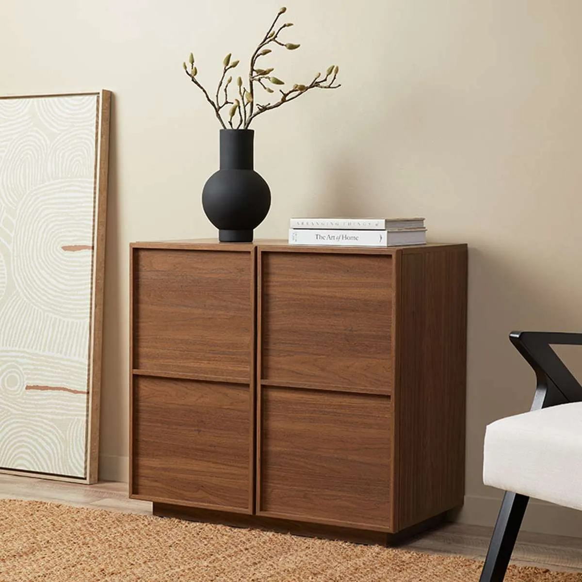 Osaka Two Door Cabinet - Walnut Mocka