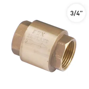 Pex Check Valve 3/4" Brass