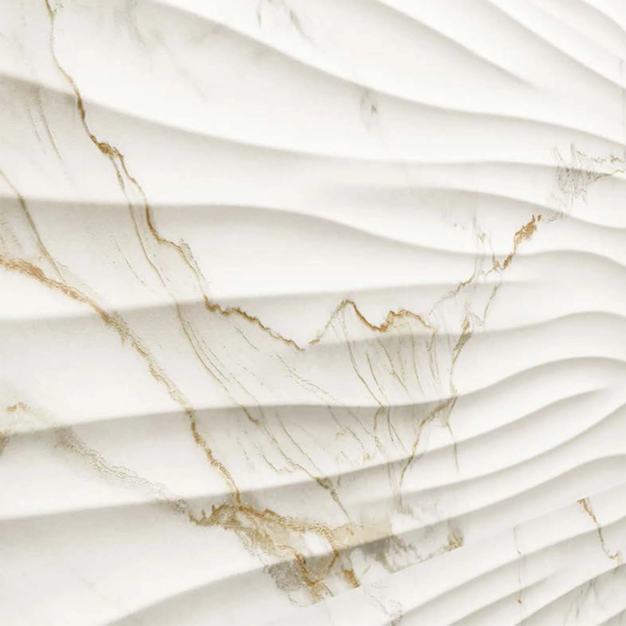 Praline Gold 4D Decor Marble Effect Wall Tile 33x100cm Matt