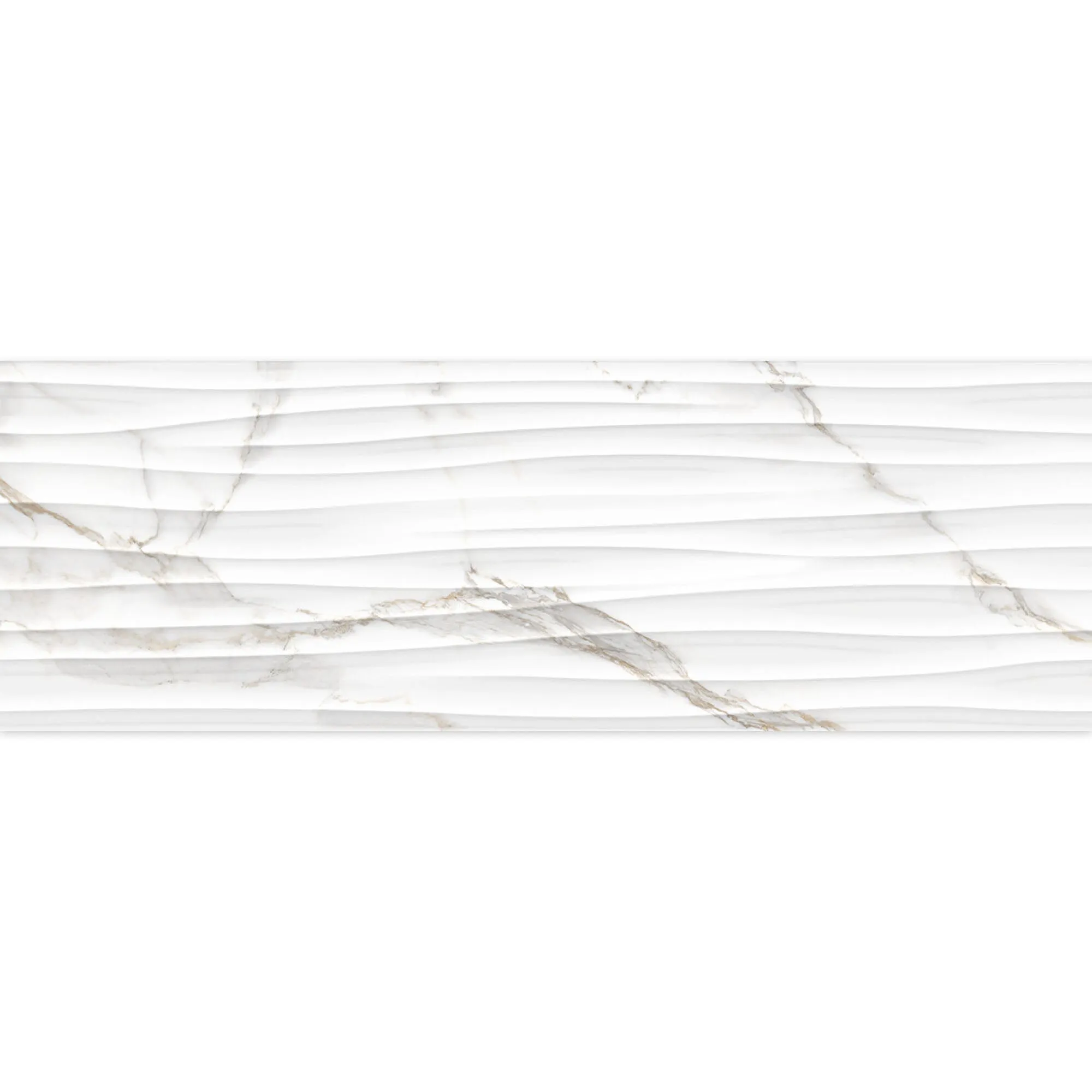 Praline Gold 4D Decor Marble Effect Wall Tile 33x100cm Matt