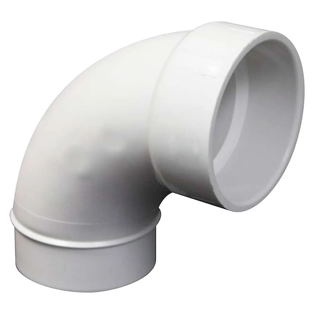 PVC Downpipe Socket Bend 80mm x 90D White