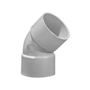 PVC Waste Plain Bend 100mm x 45D