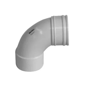 PVC Waste Plain Bend 150mm x 90D