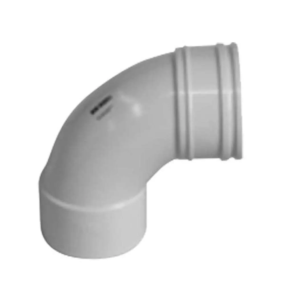 PVC Waste Plain Bend 80mm x 90D