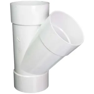 PVC Waste Plain Y Junction 100mm x 45D