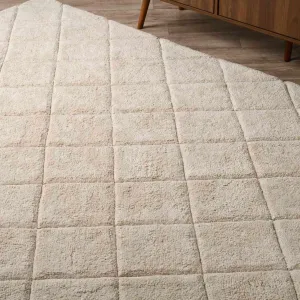 Rea Diamond Floor Rug - Extra Large - Cream Mocka