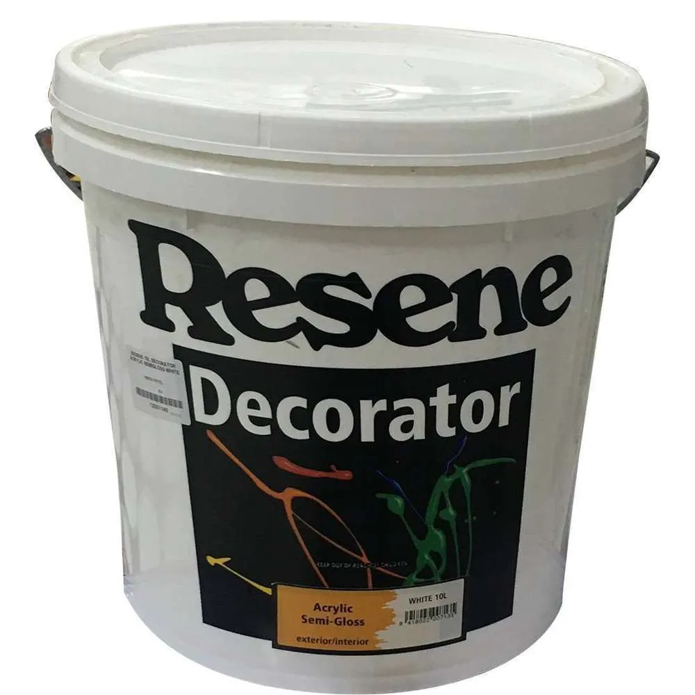 Resene Decorator Semi Gloss Acrylic White 10L