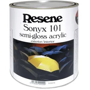 Resene Sonyx 101 Semi Gloss Acrylic White 4L