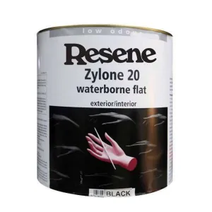 Resene Zylone Flat Acrylic Black 4L