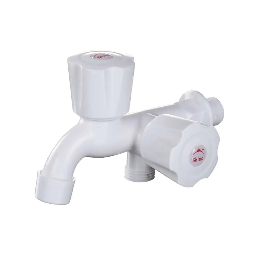 Shine Bib Cock with Thread White ( 2IN1)
