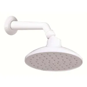 Shine Shower Head Round 6" with Arm & Flange WH
