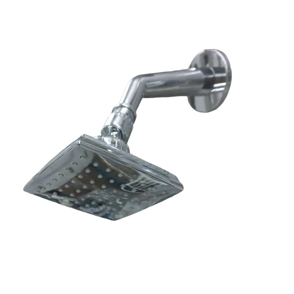Shine Shower Head Square 4" w/ Arm & Flange