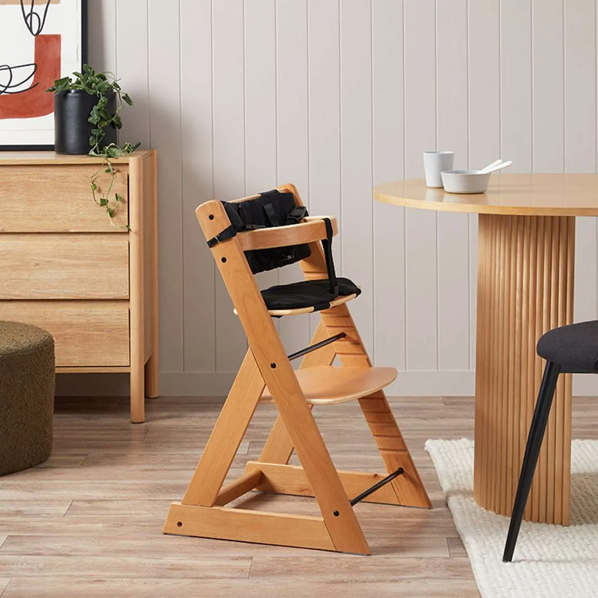 Soho Wooden Highchair - Natural Mocka