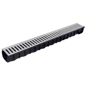 Storm Drain c/w Stainless Steel Grating 100mm x 100mm x 1m