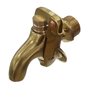 Tank Lock Cock Brass 1/2"