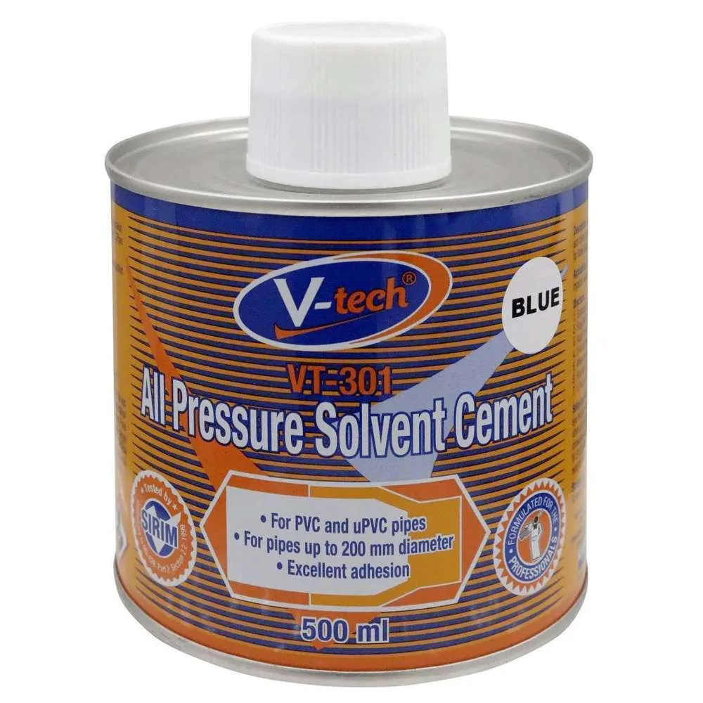 V-Tech PVC Solvent Cement Blue 500ml