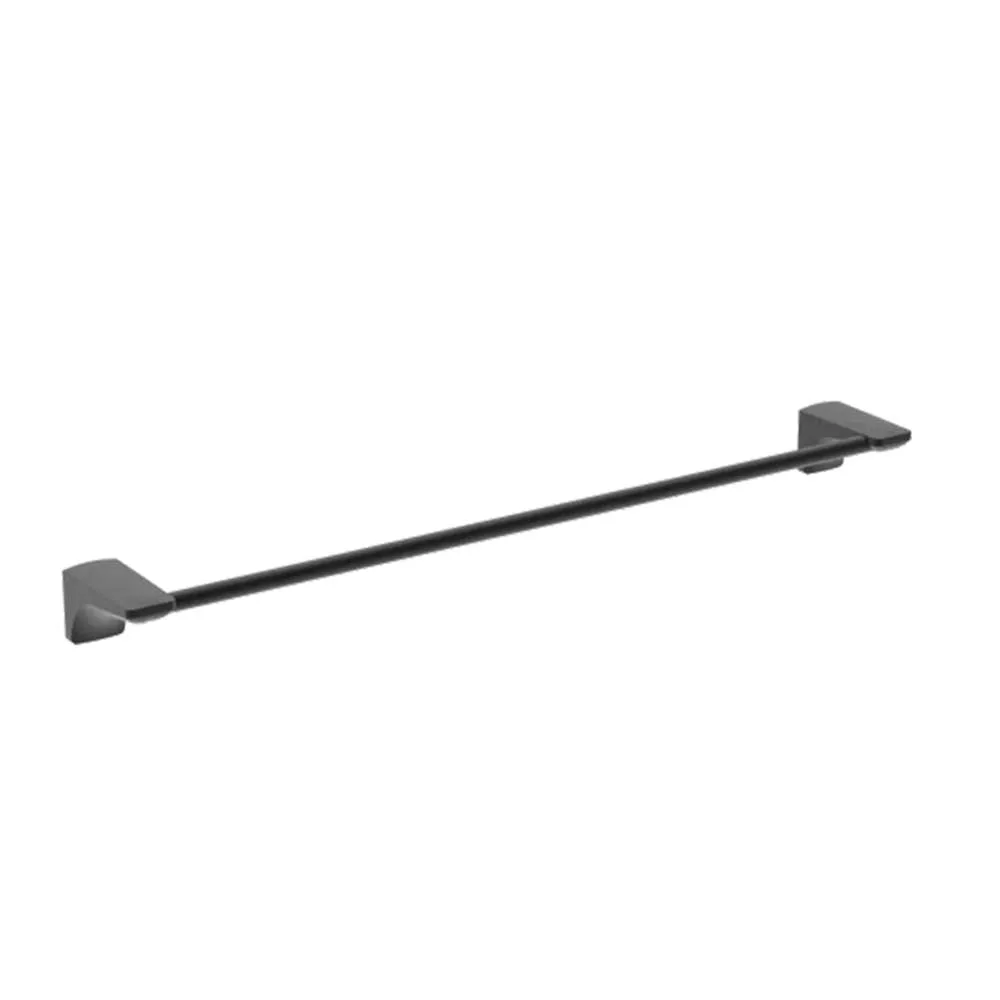 Venus II Single Towel Rail Matt Black 695 x 80mm